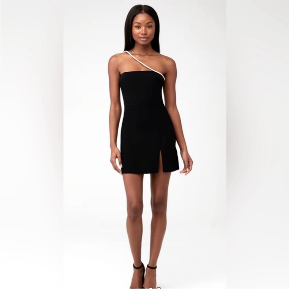 Amanda Uprichard Black One-Shoulder Bodycon Dress size XS - Picture 1 of 16